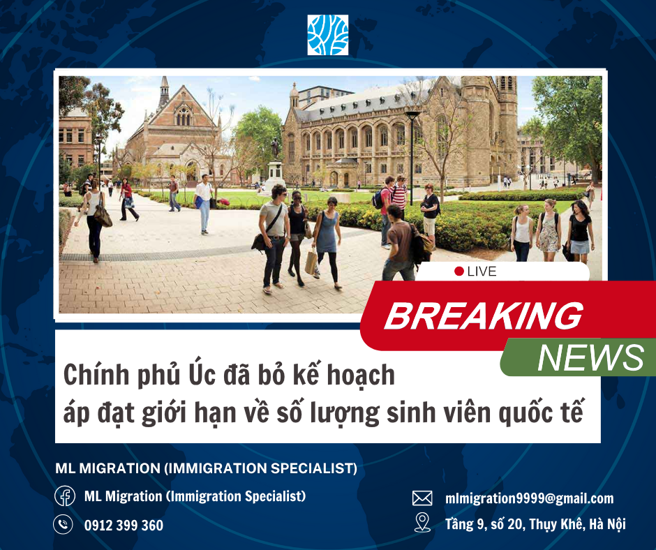 DỰ LUẬT ÚC BỎ GIỚI HẠN SINH VIÊN QUỐC TẾ