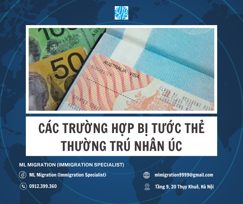 Trường hợp nào bị tước thẻ thường trú nhân Úc?